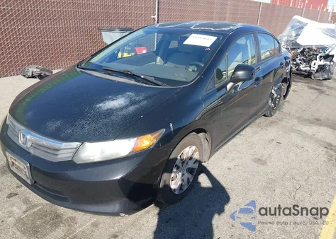 2012 Honda Civic Lx z USA, uszkodzony, nr VIN 2HGFB2F55CH591379